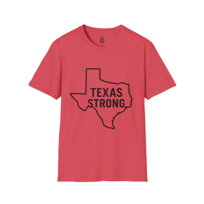 Texas Strong T-Shirt, Unisex Tee, Softstyle Shirt, Casual Wear, Texas Pride, Gift for Texans, Texas Independence Day