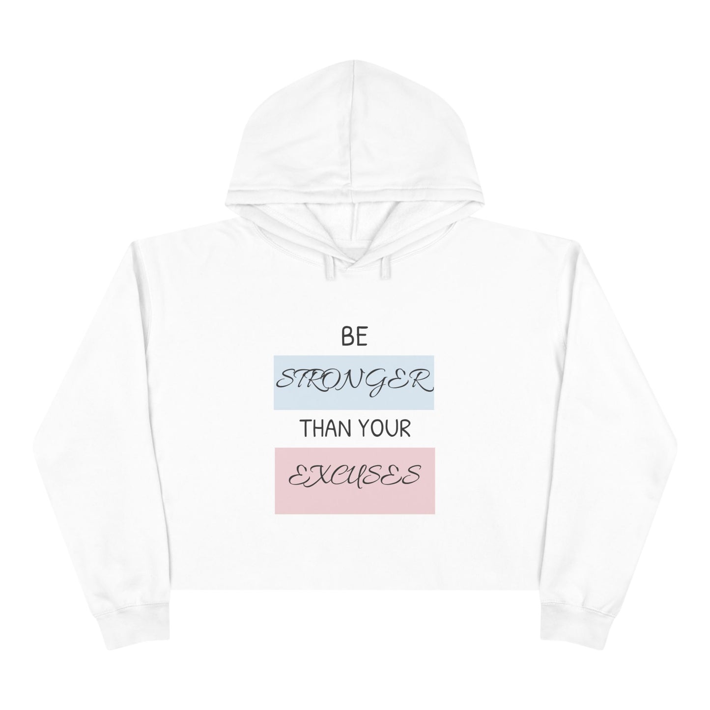 Empowering Crop Hoodie, Fitness Sweatshirt, Inspirational Apparel, Motivational Gym Clothing, Workout Outfit, Exercise Gift