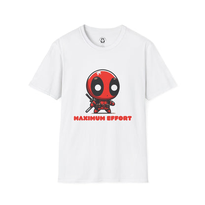 Cute Cartoon Maximum Effort T-Shirt, Unisex Graphic Tee, Perfect for Comic Fans, Birthday Gift, Everyday Wear, Casual Style