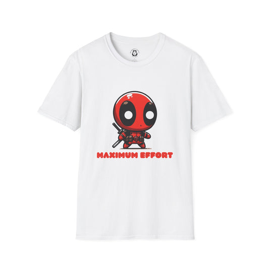 Cute Cartoon Maximum Effort T-Shirt, Unisex Graphic Tee, Perfect for Comic Fans, Birthday Gift, Everyday Wear, Casual Style