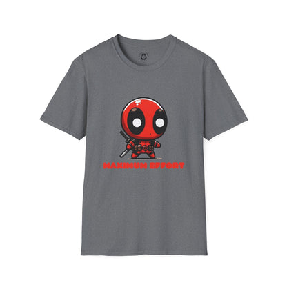 Cute Cartoon Maximum Effort T-Shirt, Unisex Graphic Tee, Perfect for Comic Fans, Birthday Gift, Everyday Wear, Casual Style